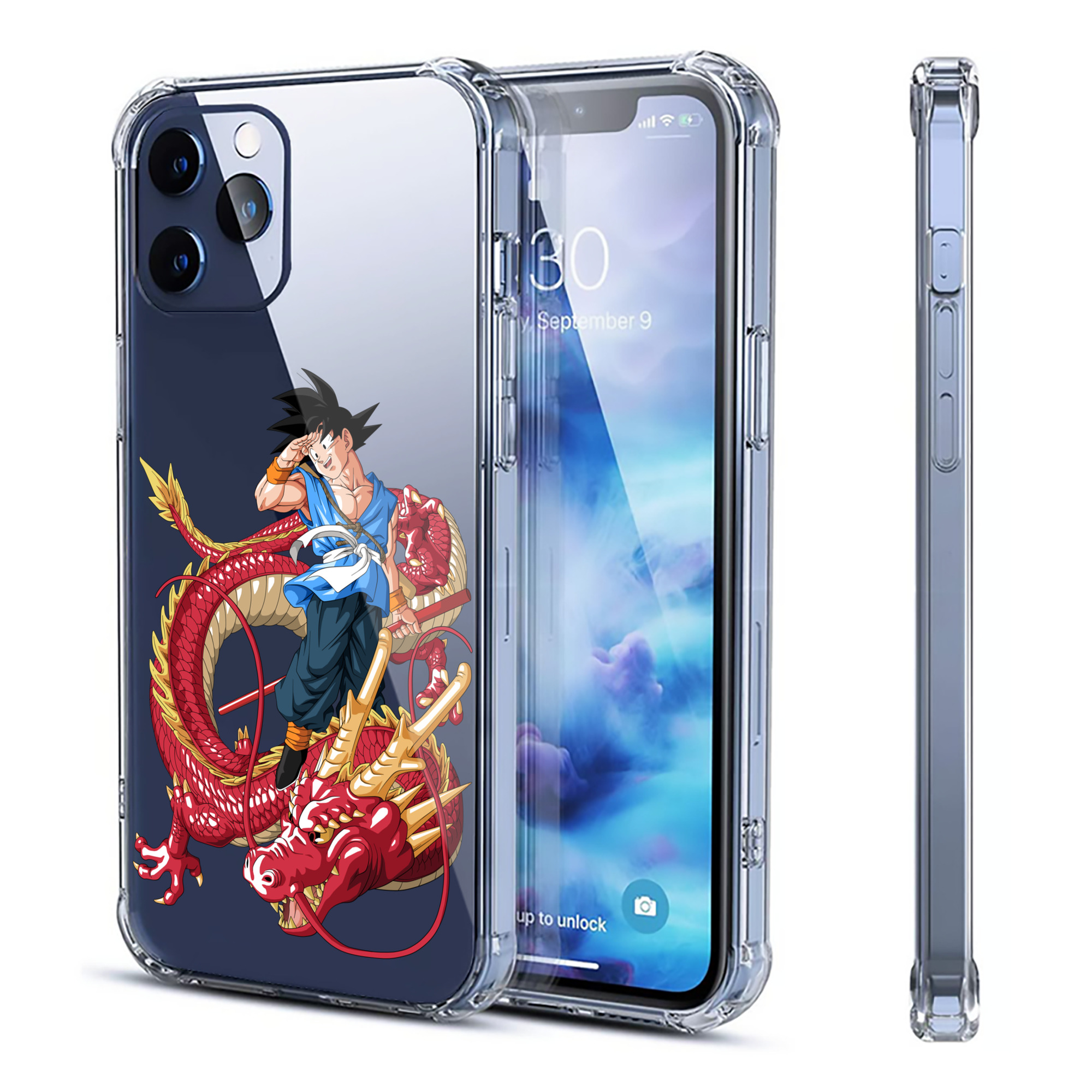 （画像用） ドラゴンボール 孫悟空（そん ごくう）Son Goku カカロット DRAGON BALL Kakarotto 【iPhone 12シリーズ対応】透明スマホケース（クリアソフトケース）